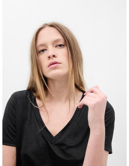 Tričko s výstřihem do V