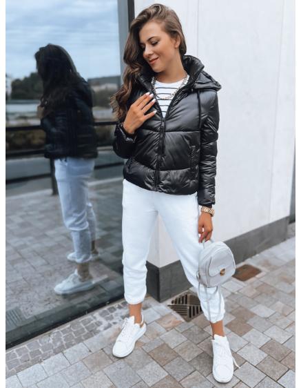 Női rövid télikabát LOLAROSE fekete