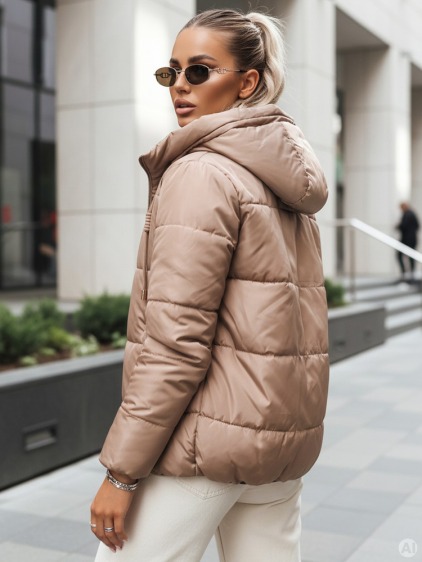 Dámska obojstranná páperová bunda VICTORIA SNUG zlatá – fotografie produktu 3