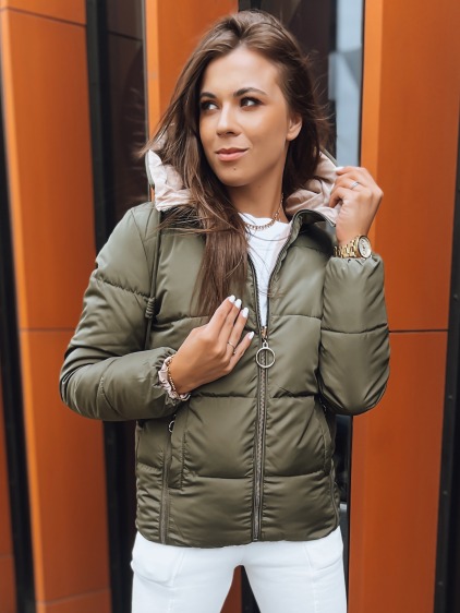 Dámská oboustranná péřová bunda VICTORIA SNUG zelená
