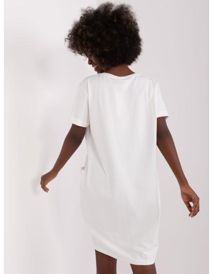 Dámske šaty po kolená BIRA ecru