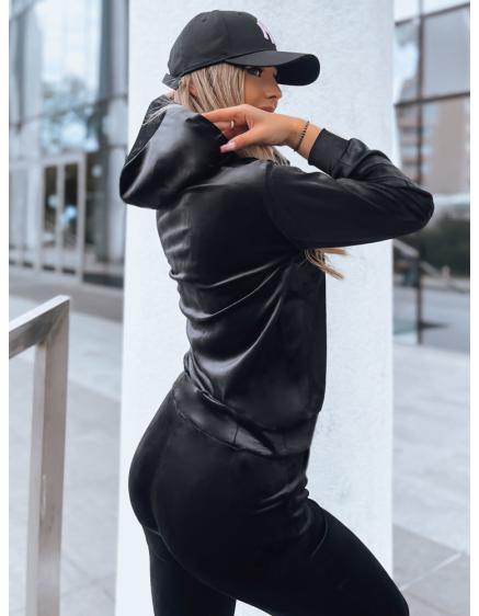 Női bársony szett SO COMFY fekete