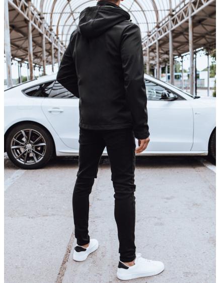 Pánska softshellová bunda s kapucňou OTOS čierna