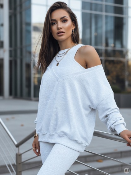 Női 3 az 1-ben készlet ASTRAL ATTIRE világosszürke – fotografie produktu 3