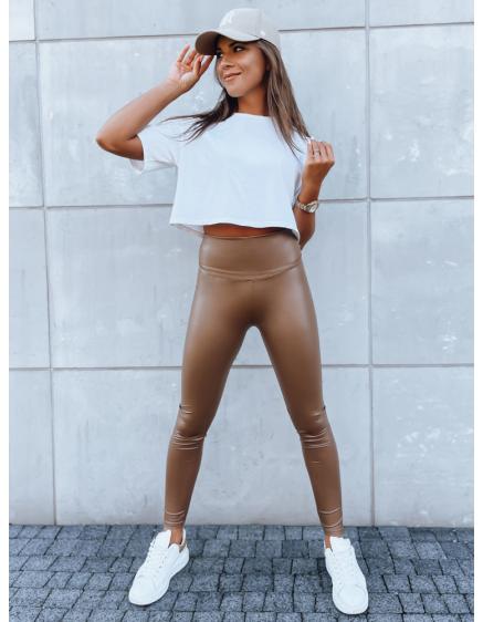 Női viaszos leggings EDIT barna