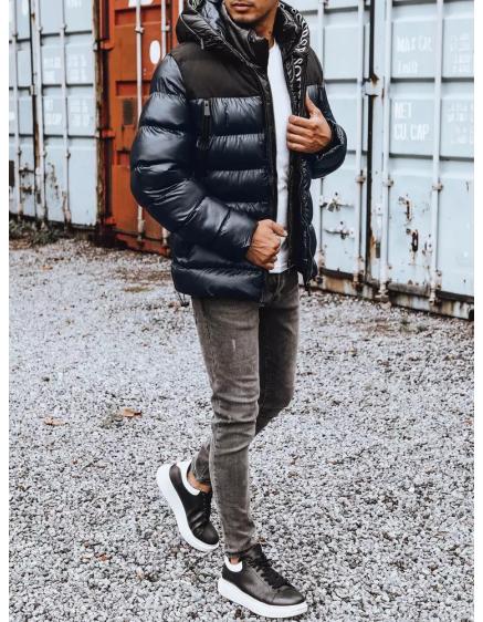 Férfi steppelt kabát SESA sötétkék