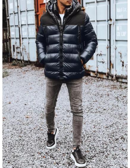 Férfi steppelt kabát SESA sötétkék