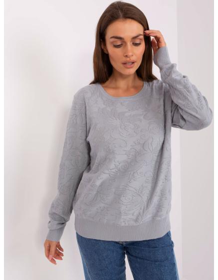Dámský svetr s dlouhým rukávem ABNER šedý