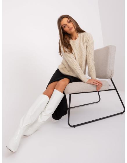 Női hosszú ujjú kardigán ABBEY bézs színű