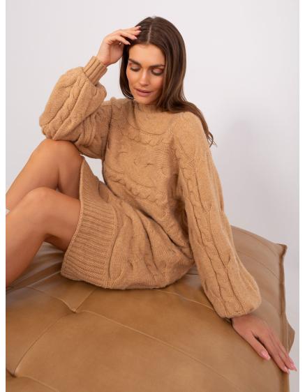 Női ruha sállal ABBEY barna