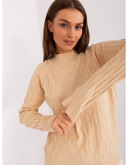 Dámský svetr se vzory ACIP béžový