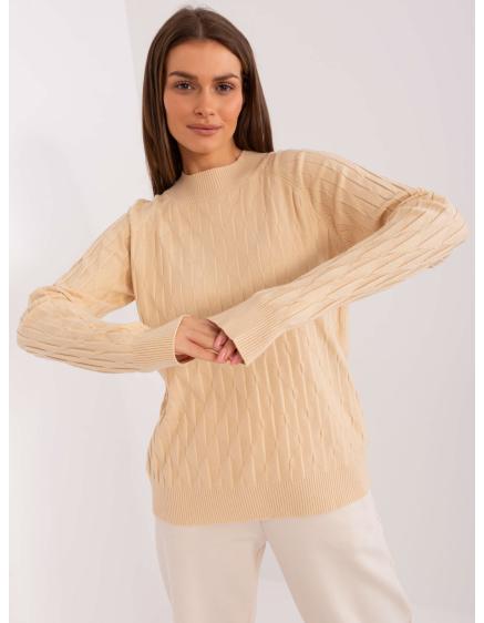 Dámský svetr se vzory ACIP béžový