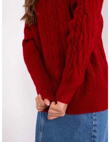 Női kockás hosszú ujjú pulóver ACROY burgundi