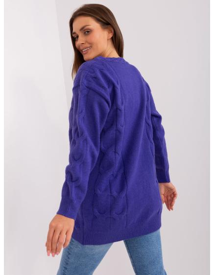 Dámsky veľký sveter na gombíky ADOR fialový