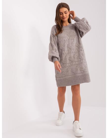 Női térdig érő ruha AILI szürke