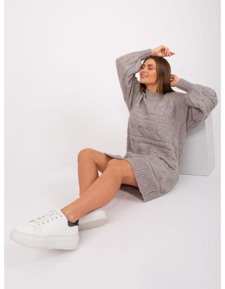 Női térdig érő ruha AILI szürke