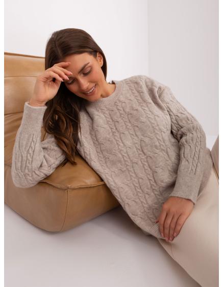Dámský svetr s plédy AJAX béžový 