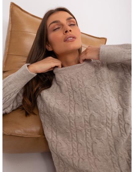 Dámský svetr s plédy AJAX béžový 