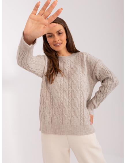 Dámský svetr s plédy AJAX béžový 