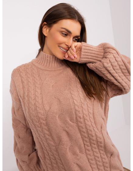 Dámské šaty s rolákem AKANTA růžové