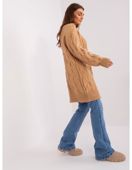 Női laza kötött ruha ALBI barna