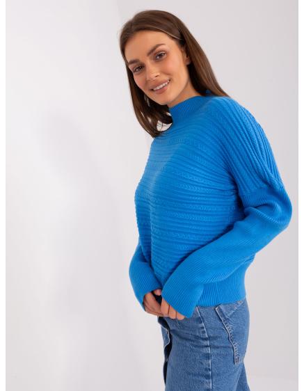 Dámsky sveter s rolákom ALFA modrý