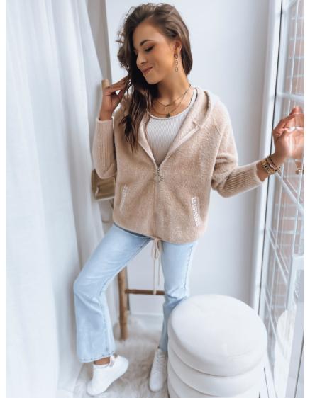 Dámská bunda z alpaky NIVE světle béžová