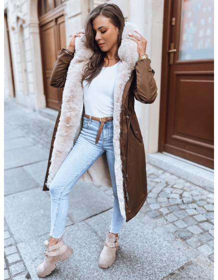 Női téli parka kabát HARPERSOFT kávé