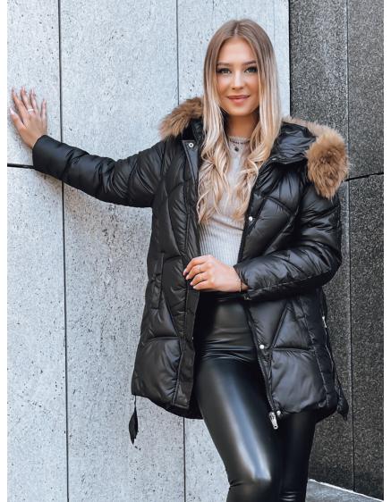 Dámska zimná prešívaná bunda čierna SILVER FOX