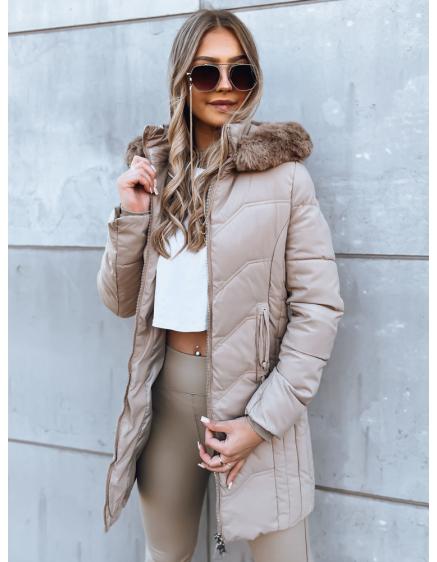 Dámska zimná bunda WINTERFASH tmavobéžová