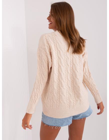 Női pulóver foltokkal KLASA világos bézs