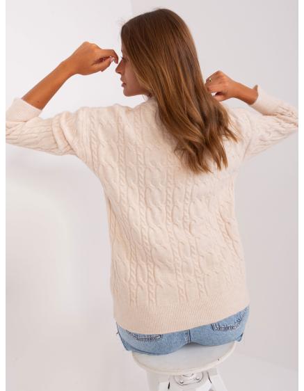 Női pulóver foltokkal KLASA világos bézs