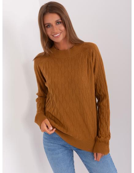 Dámský svetr se vzory CRISPIN světle hnědý