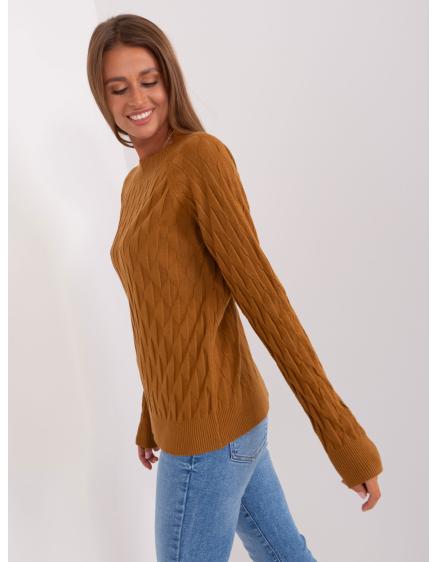 Dámský svetr se vzory CRISPIN světle hnědý