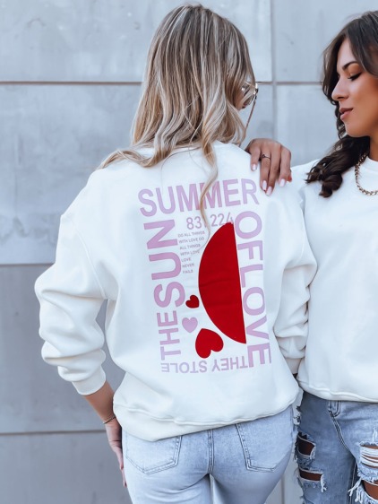 Női HEARTBEAT kapucnis pulóver fehér
