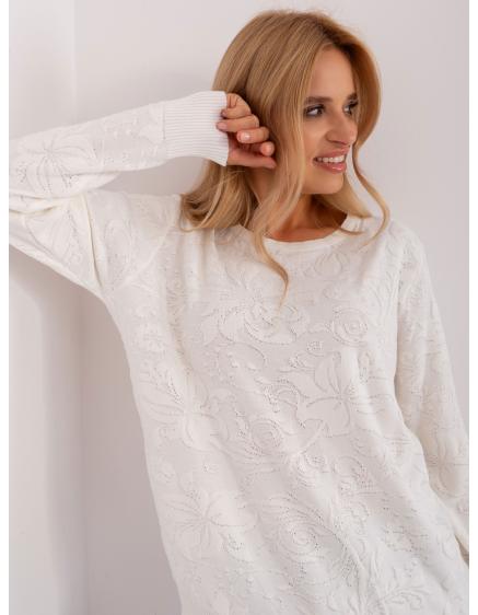 Dámský svetr se vzory JASPERA ecru  