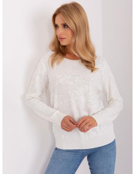 Dámský svetr se vzory JASPERA ecru  