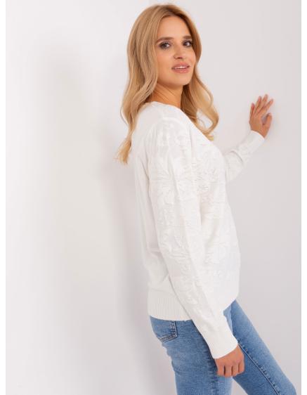 Dámský svetr se vzory JASPERA ecru  