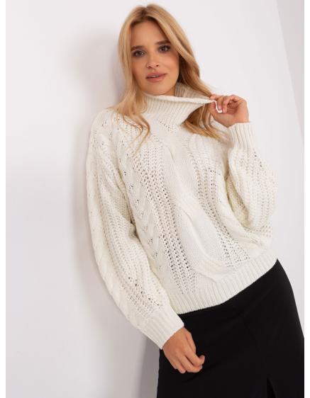 Dámský svetr s náplety RELLA ecru 