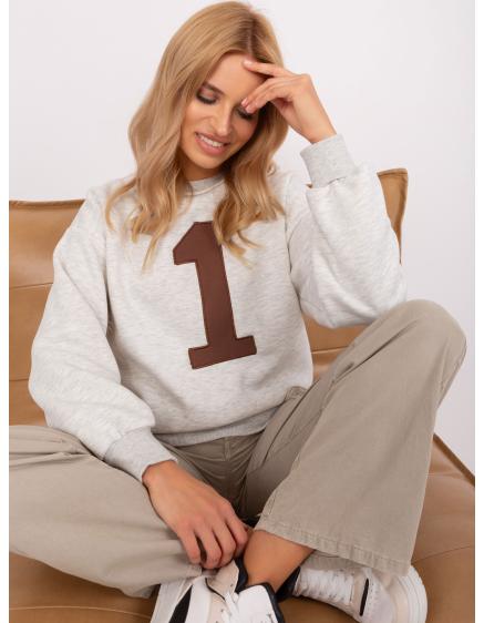 Női kapucnis pulóver BRADLEY világosszürke