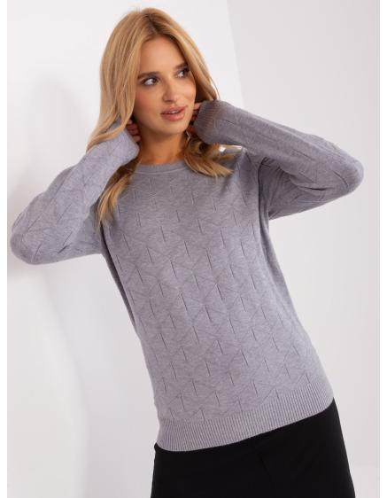 Dámský svetr s kulatým výstřihem MONA šedý 