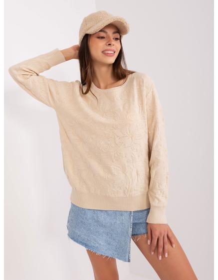 Dámský svetr s bavlnou KINS světle béžový
