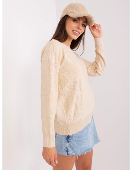 Dámský svetr s bavlnou KINS světle béžový