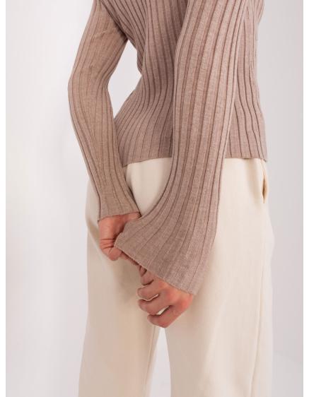 Női pulóver RHAPA sötétbézs sötétbézs