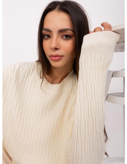 Dámský svetr se vzory ACKY ecru 