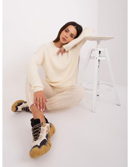 Dámský svetr se vzory ACKY ecru 