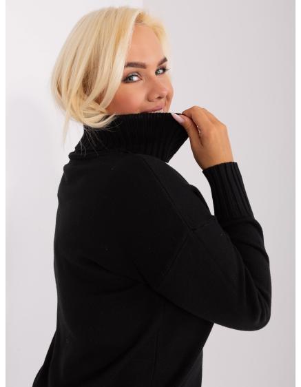 Dámský svetr s viskózou plus size EANTA černý 