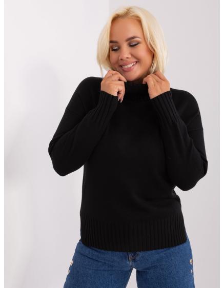 Dámský svetr s viskózou plus size EANTA černý 