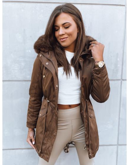 Dámska zimná bunda parka GODDESS kávová