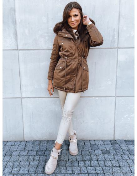Dámska zimná bunda parka GODDESS kávová
